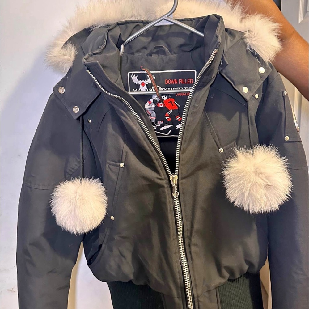 Women's Black Jacket with Fur Trim